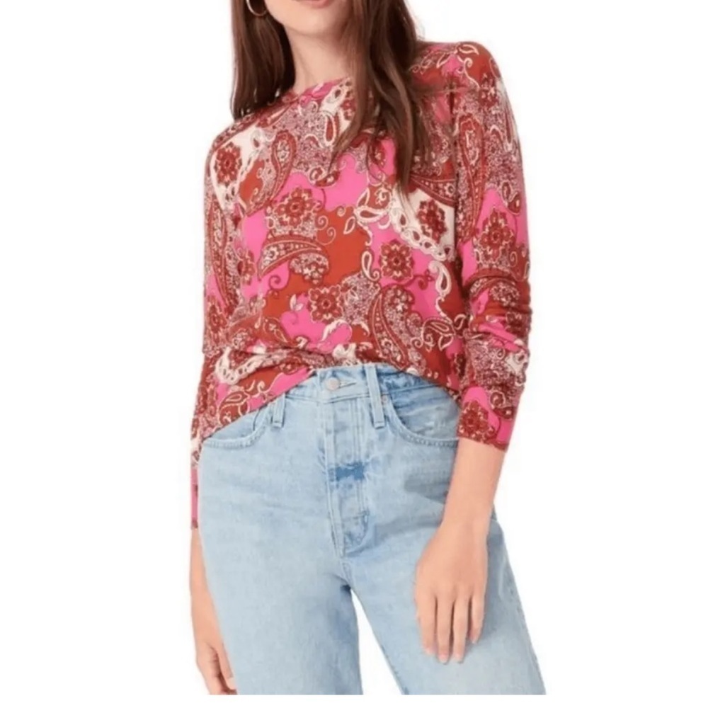 J.Crew Merino Wool Margot sweater vintage paisley size M